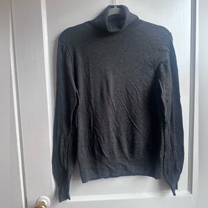 J. Crew Dark Gray Turtleneck Merino Wool Sweater